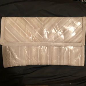 Eel skin clutch